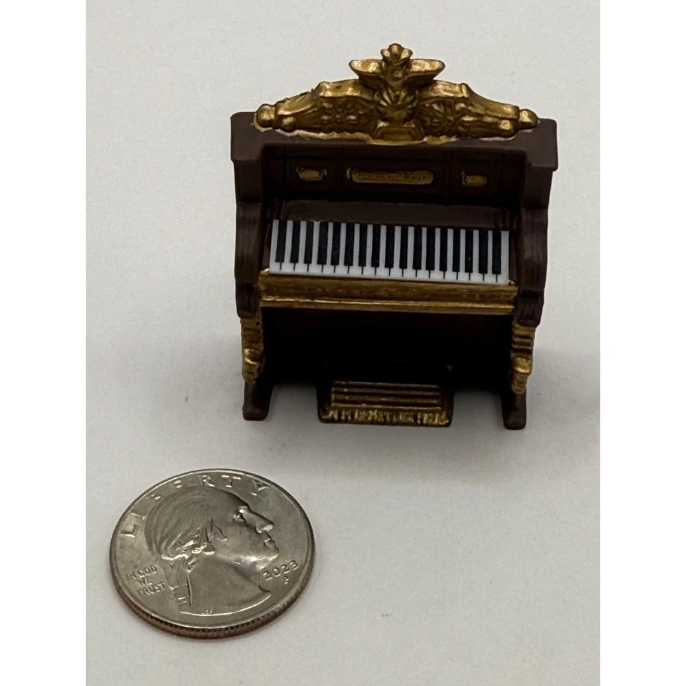 Miniature Dollhouse Upright‎ Piano – Victorian Style